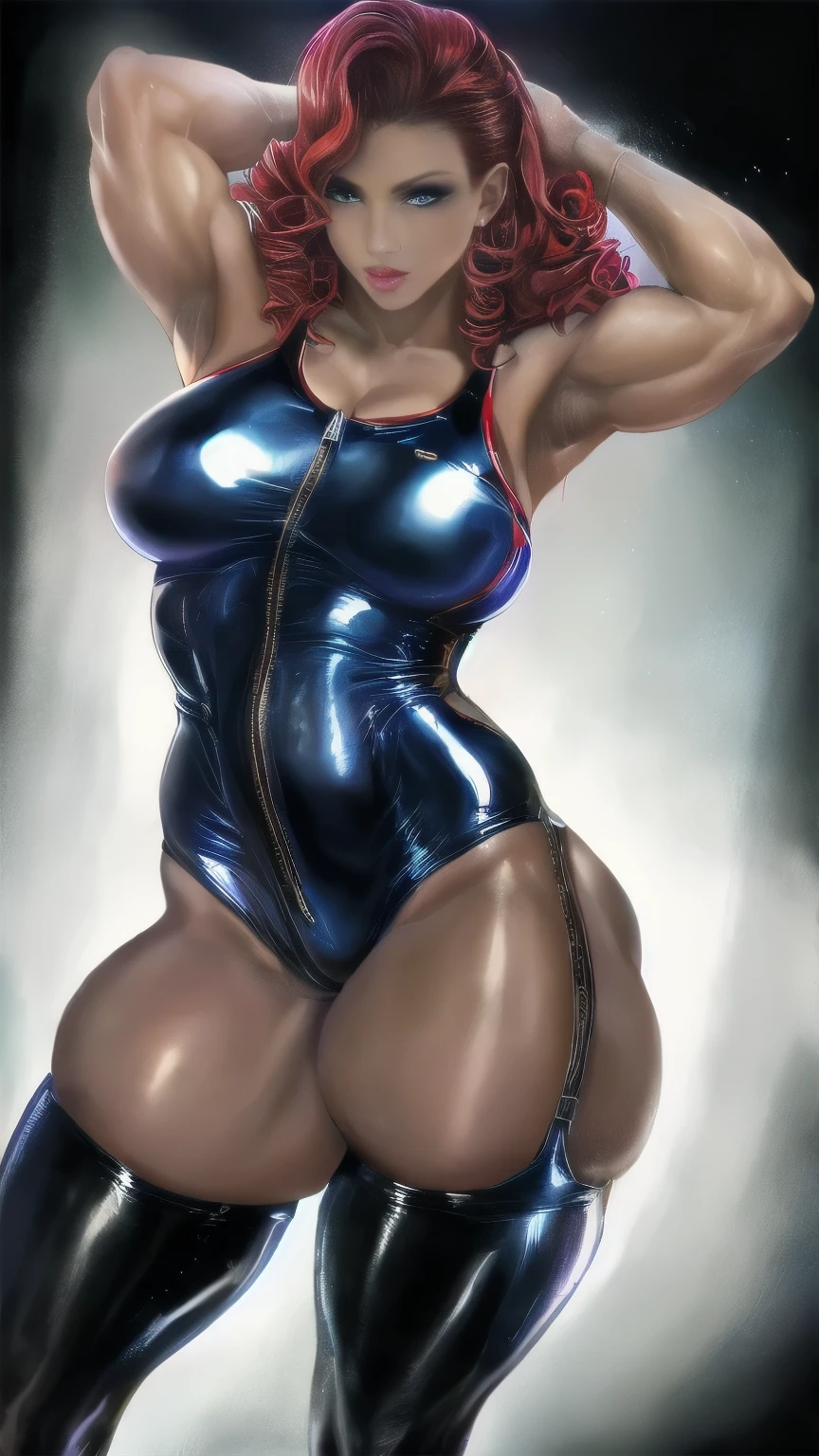 (High quality, best rendering),Catwoman from DC Comics, gigantic cleavage breasts, psychopath, Crazy face, Sexy pose, 2 pieces outfit, No top, Pastel, Centered, Scale to fit the dimensions, Miniature tong, Tiny micro bikini, Pubic hair is exposed,camel-toe , topless , braless , exposed breasts