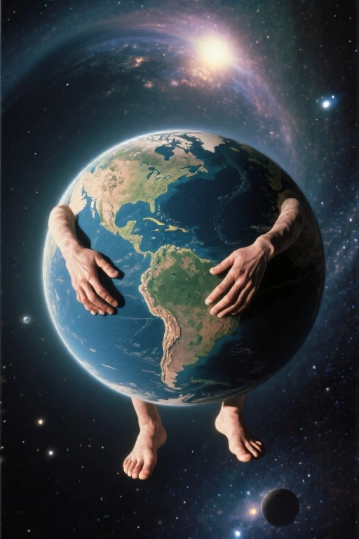 A 3D graffiti illusion of an anime-style Earth Elemental. The character's body is intertwined with the earth, emerging from the ground itself. The character's body is rendered with hyperdetailed textures that blend seamlessly with rocks, soil, and roots, creating a fusion of human and earth elements. The surrounding graffiti includes detailed rock formations, roots, and small plants, enhancing the 3D effect.