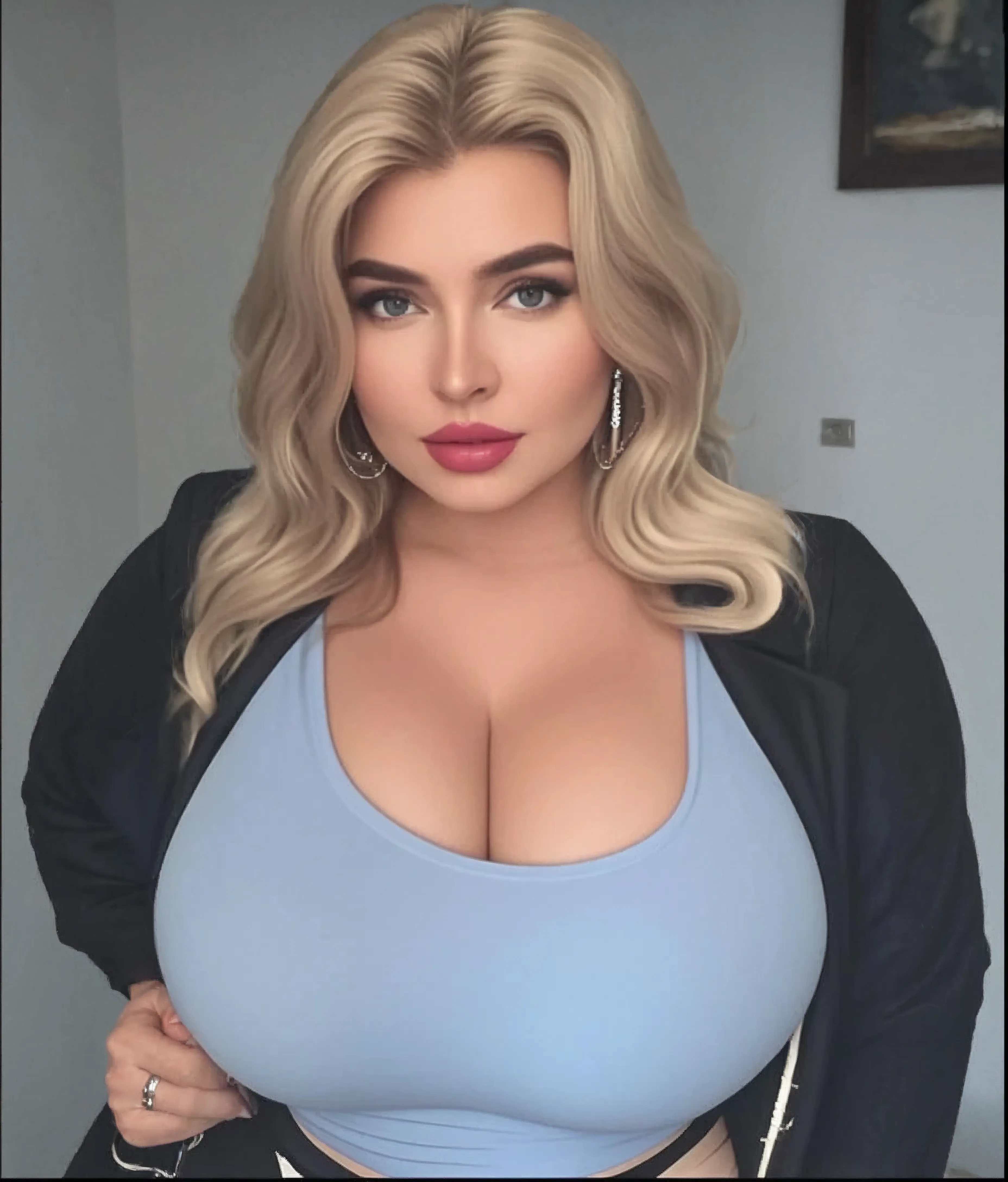 (best quality, ultra-detailed, realistic:1.37),portrait,voluptuous woman,flower,tight dress,passionate look,large buttocks,vibrant colors,soft lighting

