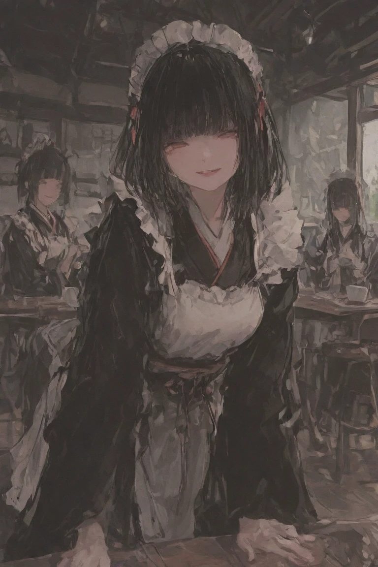 shoulder lenght black hair, straight hair, purple eyes, fit body, round breasts, wearing rags, beggar woman, slums, sitting against wall, anime, looking at the man, coin being thrown, coins on lap, coins between breasts, drinking cum, gokkun, gulping semen, drinking from cup, chug, gokkun hentai