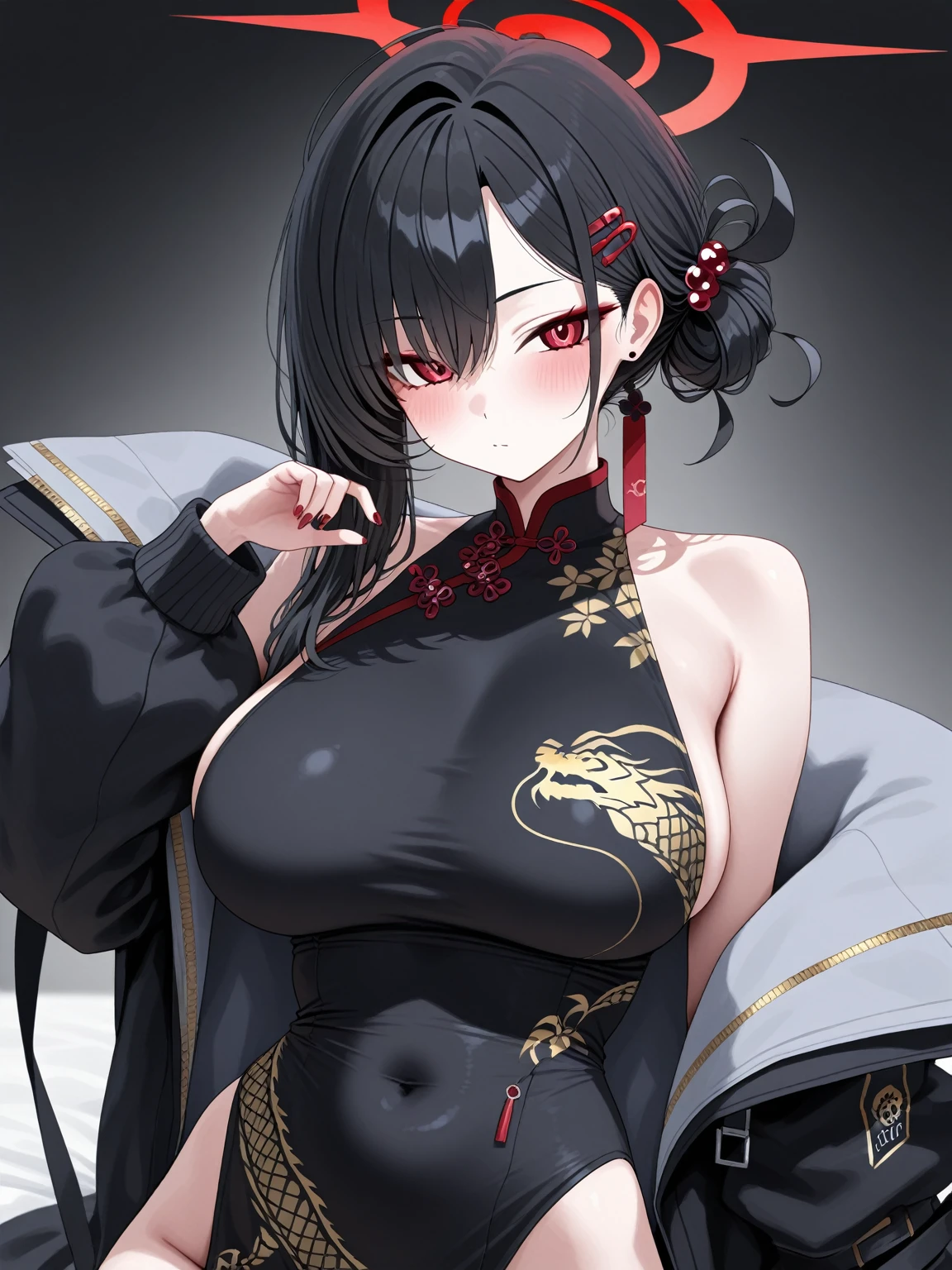 zombie,Chinese style,Bellyband,Large Breasts,,deep mountain,