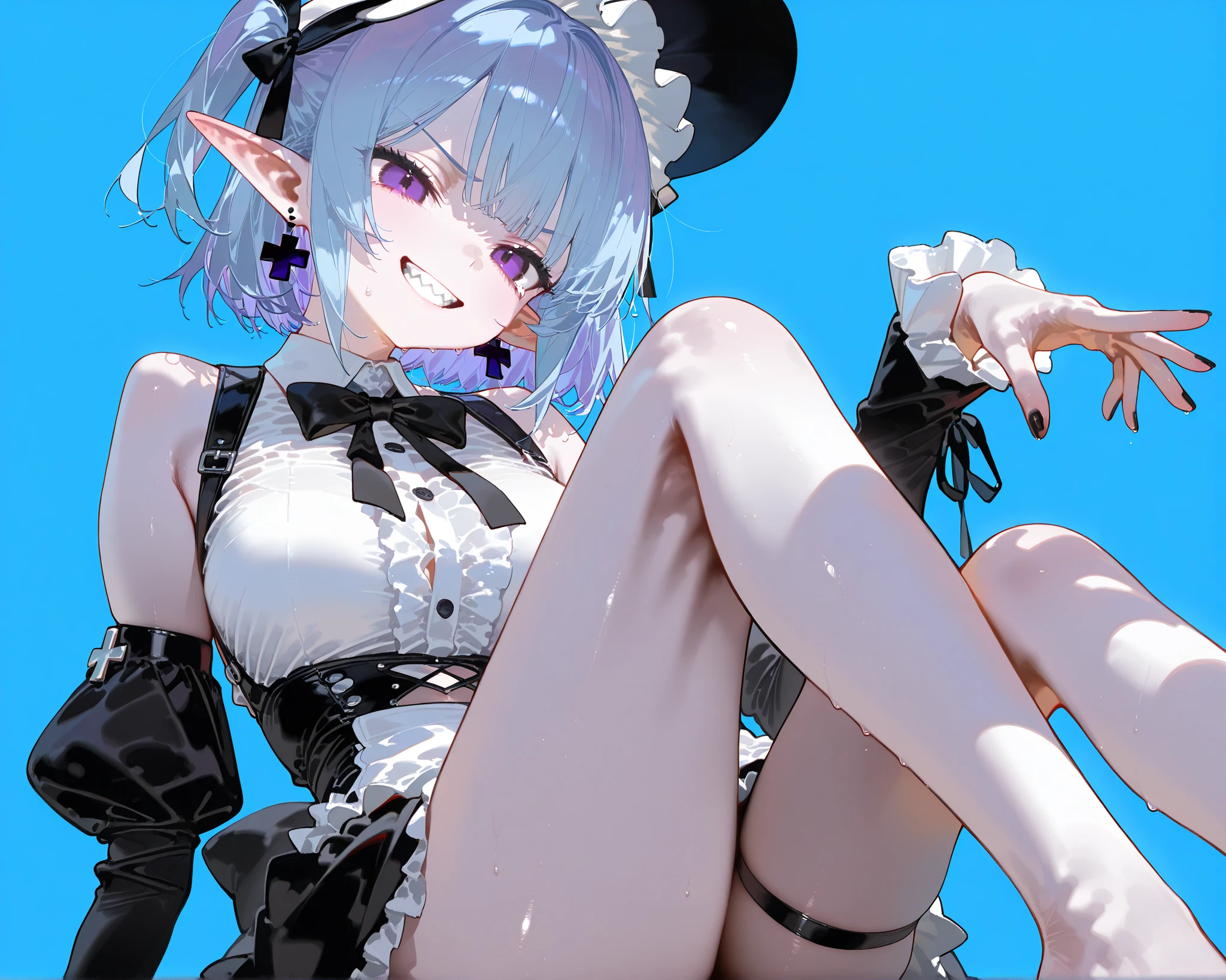 ​masterpiece, top-quality, Hi-Res, ram, (((Ram(Re:Life in another world starting from scratch)))),  (((((Evil Fall))))),(((((((Creatureization))))))), (((((Parasitized))))),(((((tentacle clothes))))), (((Leotard))), (Hollow eyes), (((Colossal ????))), (((neck tie))), (((1girl in))), ((独奏)), (((Standing picture))),A pink-haired, white thighhig, (((short-hair))), red eyes, Hair above one eye, ((frilld)), ((garter strap)),full-body view, Expressionless evil,Parasitic tentacles,Tentacle