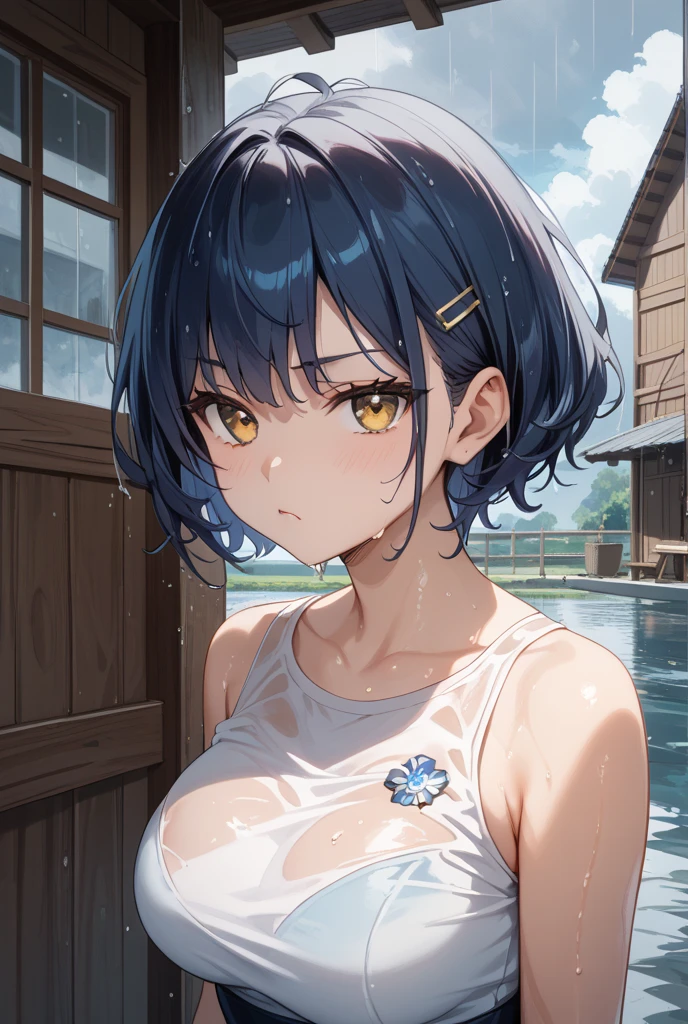 (8K、Raw photography、top-quality、masterpiece:1.2)、(realisitic、Photorealsitic:1.37)、sankta。louis\(luxurious wheels\)\(azur lane\),1girl in,(K-pop idols),(Griariss of Love:1),hair adornments,portlate,(Reflective and shining micro bikini:1.1),a necklace,Pink glowing lipstick、Blue glowing nails,cute little,Cityscape、natta、turning off lights、wet、Black light illumination、Photon mapping、physically-based renderingt、Night Pool、Water light reflects off the body、Ride the float、Gold accessories all over the body、Gold ornaments、Lots of piercings、gals、make - up、
