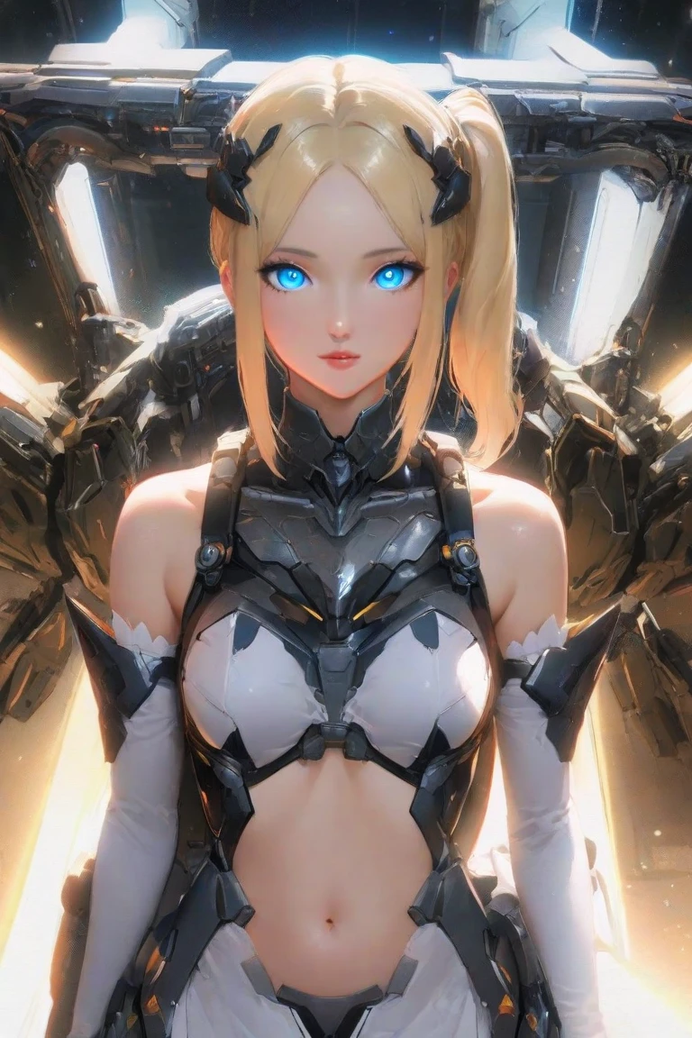 black_mechanical arms,
cleavage,
1girl, white_hair,full body, 

 <lora:2bCosplayYorhaUnitNo2_v10:0.7>, (8k, best quality, masterpiece:1.2), ultra-detailed, Masterpiece, realistic lighting,masterpiece, best quality, masterpiece,best quality,official art,extremely detailed CG unity 8k wallpaper,, mecha musume, headgear, mechanical arms,  <lora:aMechaMusumeA_v1:0.8>,