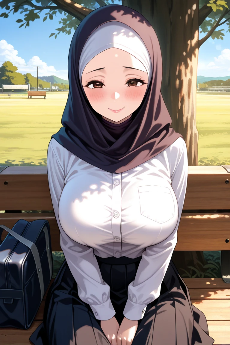 Photo of a indonesian female teacher with saggy breasts, (((keeping the goal))) in the middle of(soccer field), 40yo,busty body, tall body, tanned skin, dimples, light, detailed face, embarrassed face, ((looking disgusted)), ((very angry)), (dissapointed), (((arms in front))), Perfect breasts, big breasts, natural breasts, big nipples, G cup, (((brown hijab))),(((glasses))), (nude), (((cotton bra))), (((cotton panties))), (((goalkeeper gloves))), (sweat:1), (wet)