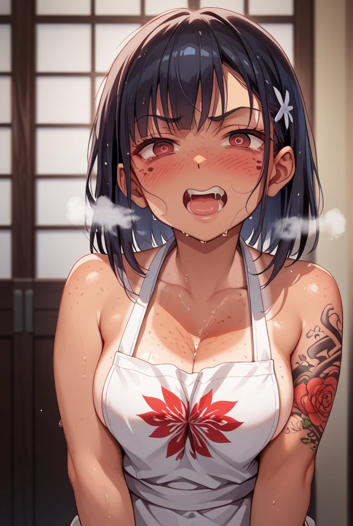 1girl, solo, nsfw,, (wearing nothing: 1.5), large breasts., empty eyes , 、shizu murasame, long hair, blue eyes, black hair, sidelocks, hime cut, bangs, blunt bangs,,, flooding, fire, heavy snowfall, frozen, file, crying, sea, cooking, whole body, Cherry tree、 blue sky, church,, classroom, garden, , nipple , wet, hospital、、20 years old、 amusement park、