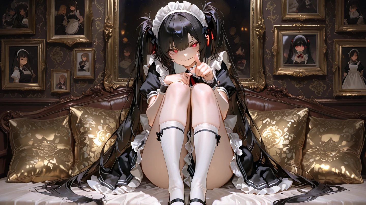 Ultra high precision、high resolution、(Naked girl sitting with her legs thrown out on the floor, looking at the floor:1.4)、Pretty face、black hair、pubic hair is growing、 ((While crying))、smaller breasts、empty eyes ((white mucus dripping from genitals))..、In the ruins、(Burgundy long-sleeved dress with ruffles and lace decoration:1.4)
