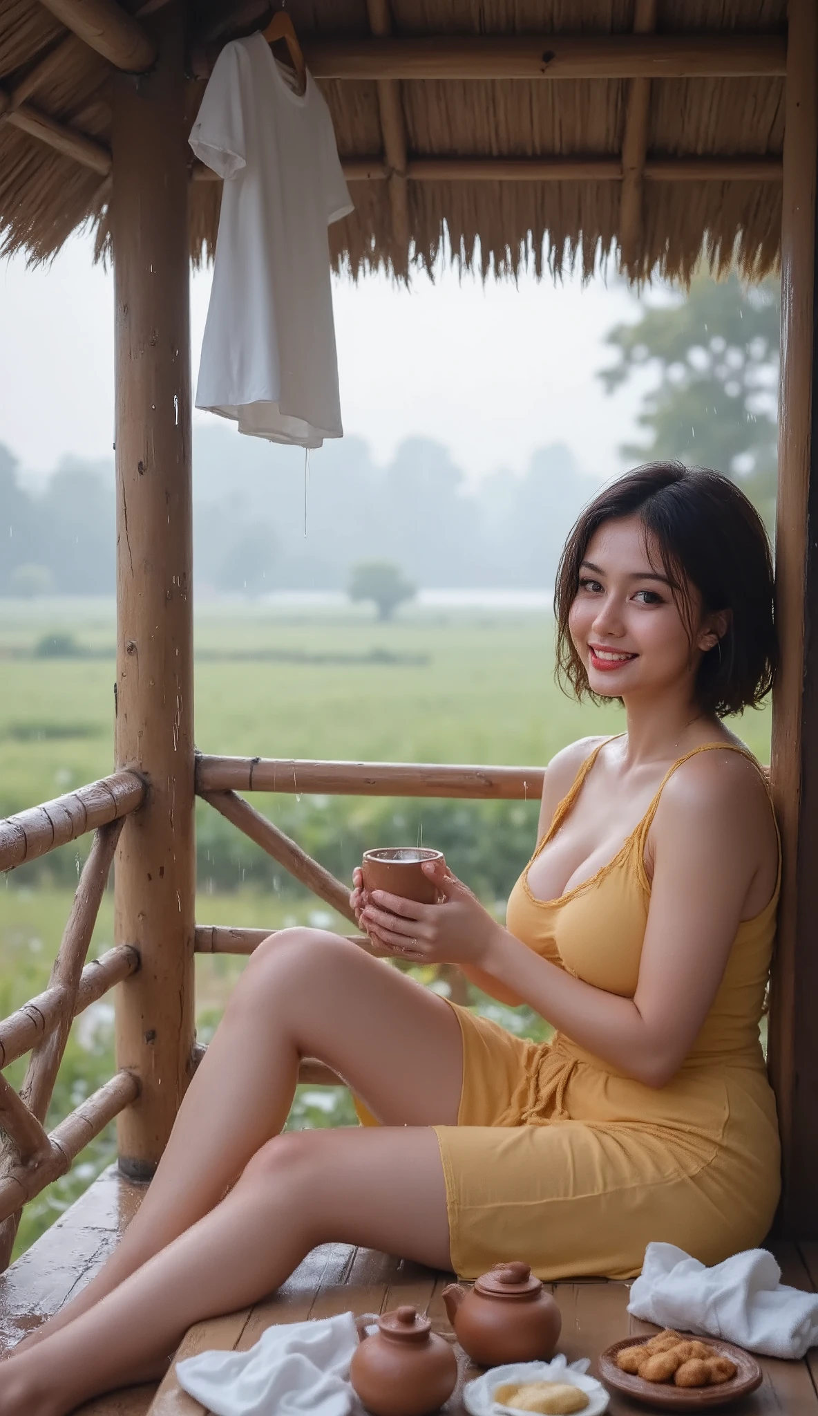 arafed asian woman in a towel sitting on a bench next to a body of water, big , beautiful asian girl, beautiful asian woman, asian girl, beautiful model girl, beautiful girl model, cute seductive smile, beautiful south korean woman, chinese girl, very beautiful girl, young asian girl, sexy girl, asian woman, korean girl, young and cute girl, an asian woman