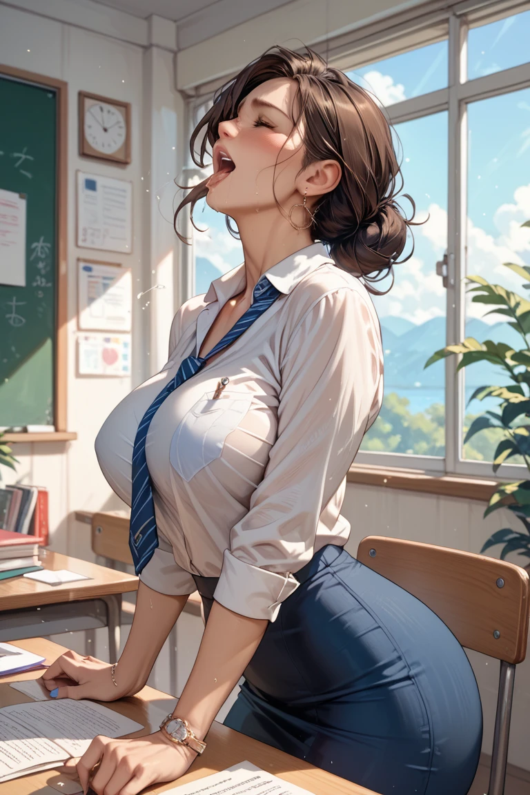 ass pov: (((big ass, tetas grandes))) the most beautiful and sexy schoolgirl is your sexy classmate, with glasses, Perfect Blue eyes, Curvy, Slim Thick, small waist, perfect CG unity wallpaper 8K, RAW photo, Perfect masterpiece, Photorealistic, UHD, proportional body,