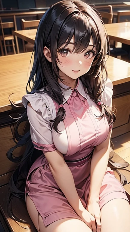 Nakano Yotsuba Orange hair Ribbon on the head huge tit Sweaters red blush a smile a miniskirt blue eyess sano Nakano Yotsuba