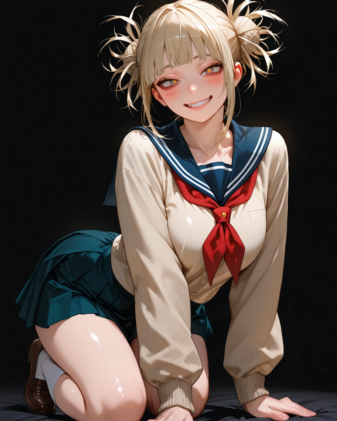 (masterpiece, best quality), 1girl, <lora:0013Asanaford:0.8> sanaford, blonde hair, petite, serafuku