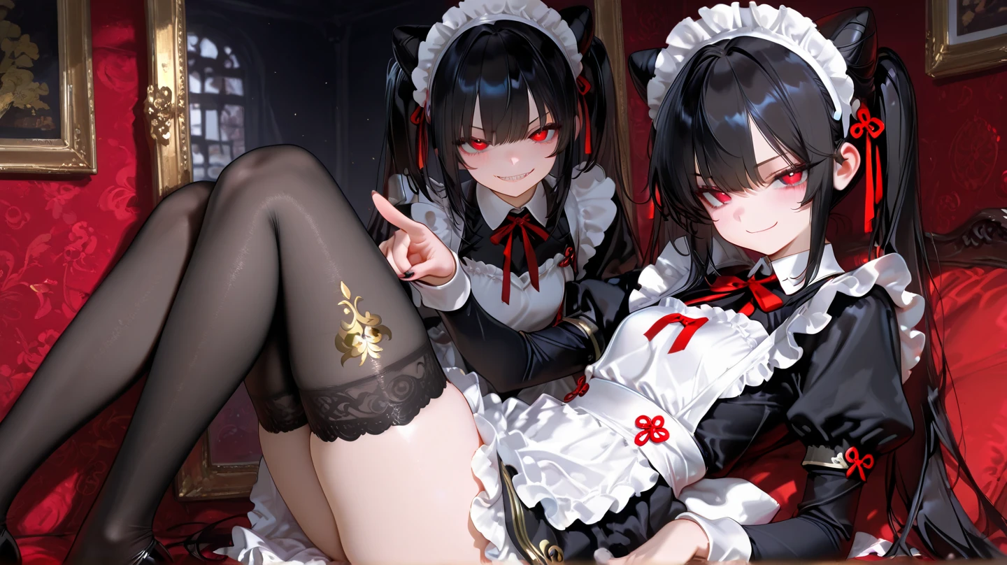 , masterpiece, best quality, miniskirt, black and thin underwear,open skirt, smile, smiley face, sitting, at the library, evening, solo, crop top, shadow, white shirt, long arms shirts, long shirt, black hair, black skirt, red necktie, Only , sitting and eating KFC, only 2 arms, Sitting with apart, HuTao From Genshin Impact,only 2 legs