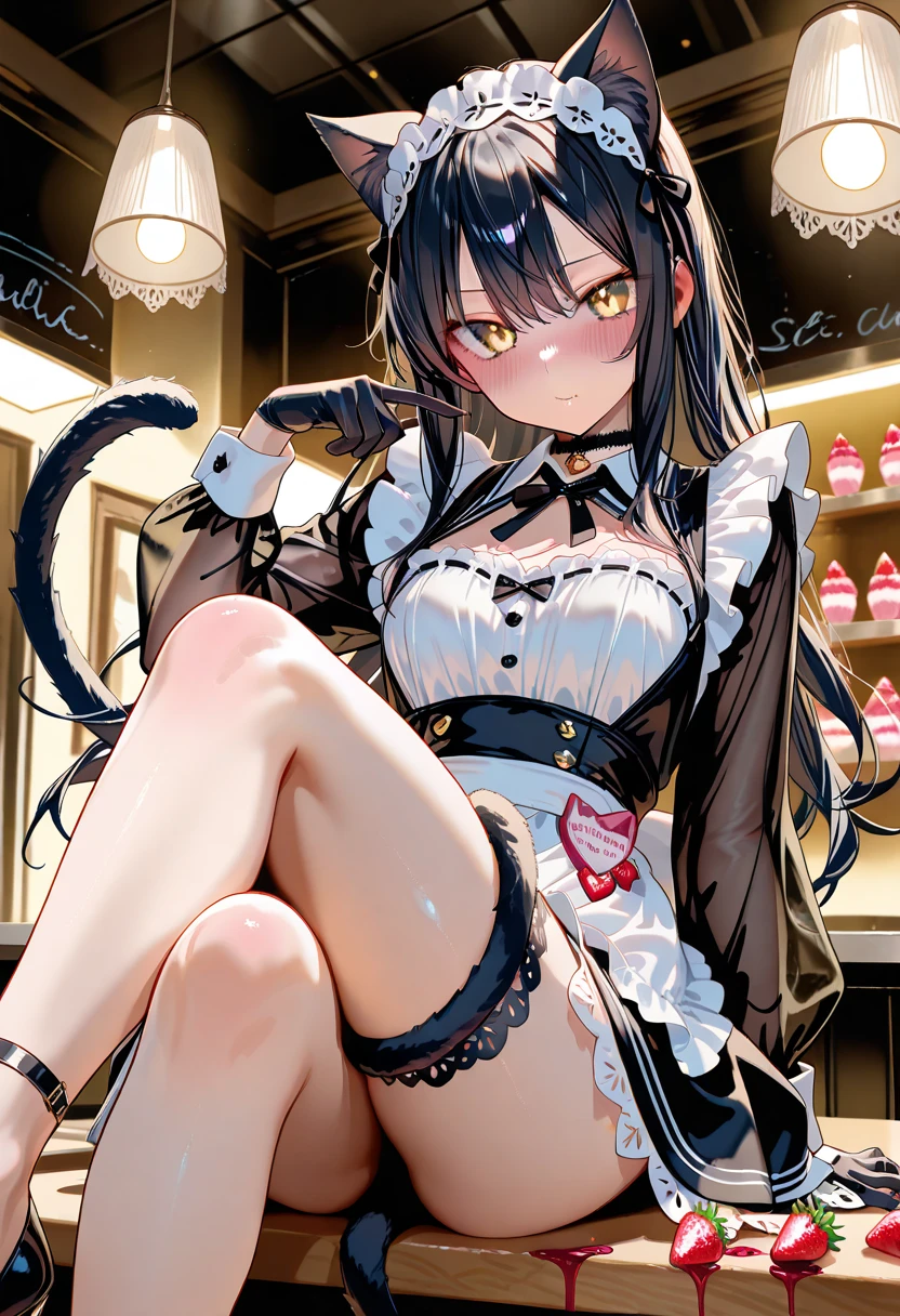 maid uniform,loli,Cat ear