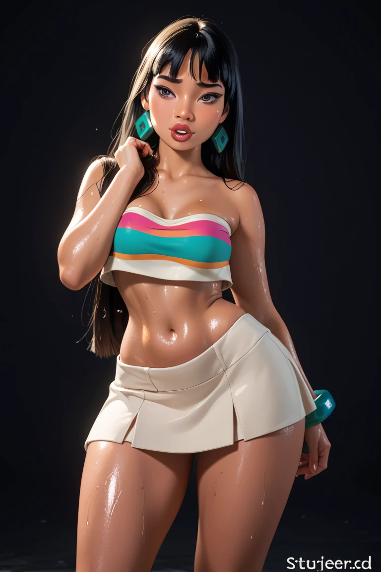 (score_9, score_8_up, score_7_up:1.1), score_6_up, score_5_up, score_4_up, (semi-realistic cartoon, volumetric lighting:1.1),
simple background, gray background, detailed face,
1girl, cute, japanese, long hair, bangs, black hair, large breasts, sagging breasts, completely nude, spread legs, squatting, spread pussy,