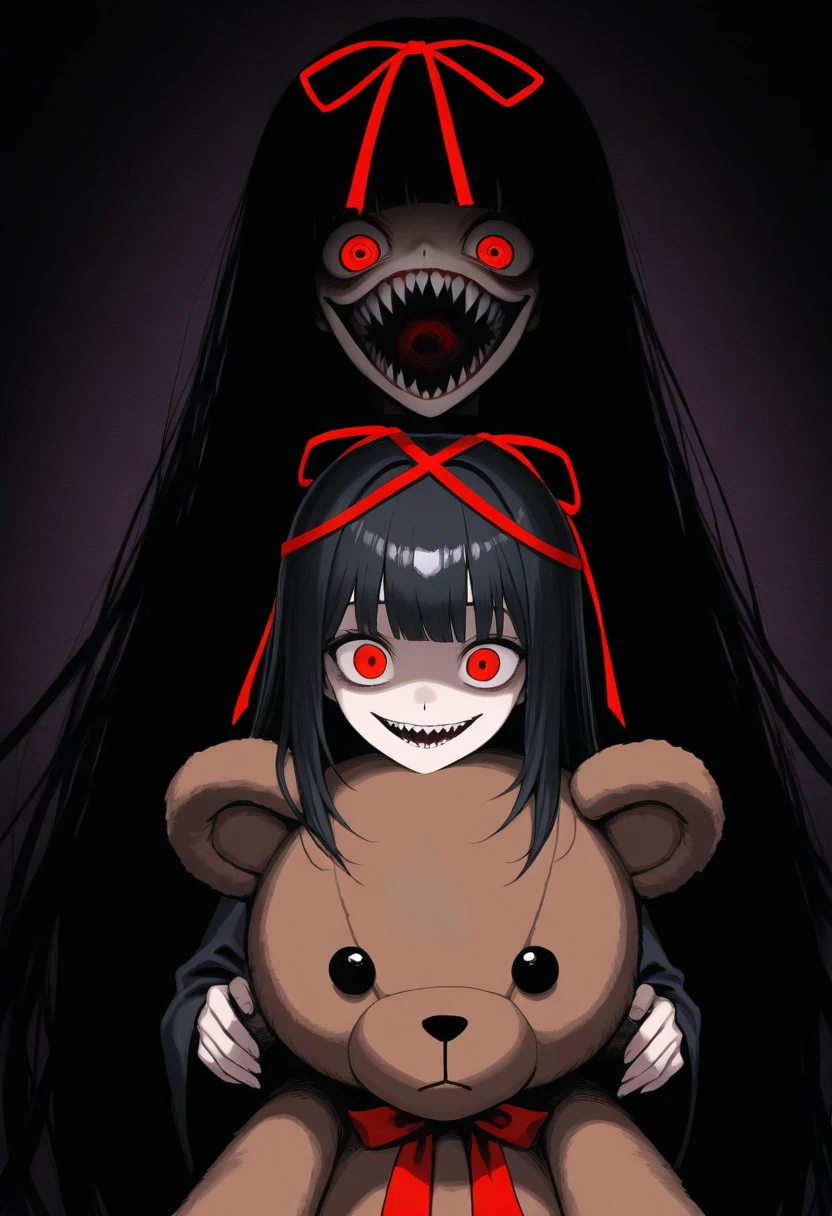 A group of friends encounters a seemingly innocent girl in the woods, only to discover that she is a malevolent entity who hunts them down one by one, Creepy Carnival with Unsettling Attractions, Mysterious Performers, Sinister Atmosphere, Puppet Horror, masterpiece, 8k, high resolution, shallow depth of field, sharp focus