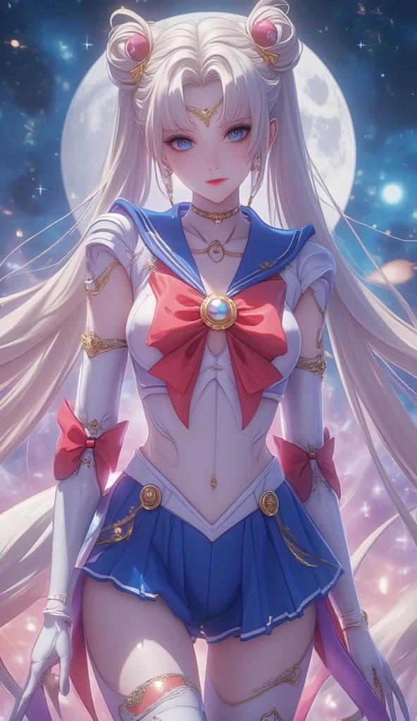 Beautiful warrior girl Sailor Moon, Usagi Tsukino, shoujo magical girl costume, Shine,shine, Clividge, Odango