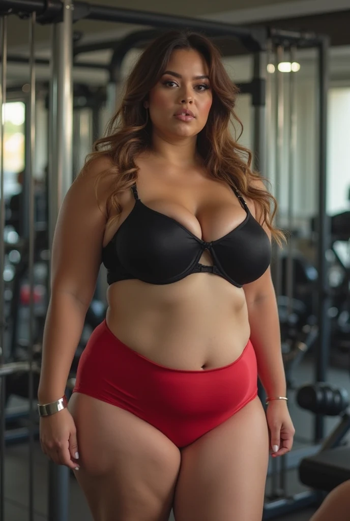 One woman in white bra and red pant big boobs and Ass