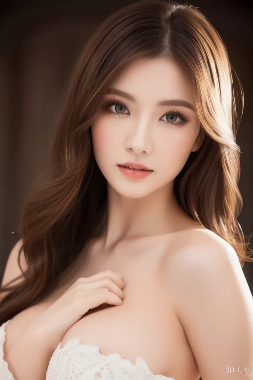 Her face is delicate and beautiful、The model's face、The eyes are small and beautiful、The nose is small and beautiful.、The ears are small and beautiful.、Detailed finger count、Detailed arm count、Detailed number of bars、The mouth is small and beautiful.、White teeth are fine and beautiful.、The skin is fine and beautiful、strip、Her figure is full of high quality and luxury elements..、Very detailed、Rendered in ultra-realistic 8K resolution。Perfect Face、Beautiful expression、Her beautiful eyes stand out、wet Brown hair、Large Breasts、Wear shiny clothes、The skin is perfect and beautiful、It's a professional work of art.、It has a luxurious feel that can be called a masterpiece..、Finished in the highest quality 4K。smile、Show white teeth、Beautiful teeth alignment、Full Body Shot、Sea view in the background、Lie on your back facing the camera、Lying down facing the camera、Please spread your legs for the camera、Spring sea、Stripper Costume、(Large Breasts),H-cup