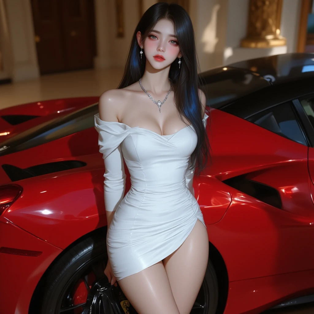 a beauty girl，brunette color hair，Outdoor airport，standing on your feet，Spread your legs，nedium breasts，Naked，dewpoint，8K maximum resolution，Best quality at best，tmasterpiece，realisticlying，Slim，