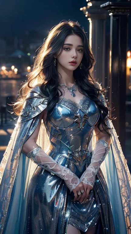 (masterpiece, best quality:1.5), highest quality, High resolution, super detailed, Realists, Upper body photo of a brunette 14-year-old magical girl, detailed and beautiful eyes, beautiful detailed lips, very detailed eyes and face, longeyelashes, shiny satin dress, Holding a magic wand in your hand, Cast a transformation spell, A snake turns into a rod of silver, Magic wands present and shiny, Beautiful and colorful makeup, elegant and noble々The jewelry bag, Gardens as background, soft daylight, bright colors, fine brushstrokes, Portrait style, Silk dress fabric, beautiful color palette, glowing skin, First-class rendering, that captures every detail, enchanting atmosphere, subtle shadows and lights, (perfect anatomy:1.2), (The two stunning 14 and 12 year old magical girls transform a snake into a silver rod (a transformation with the magic wand:1.4), (magnificent panorama view:1.2)