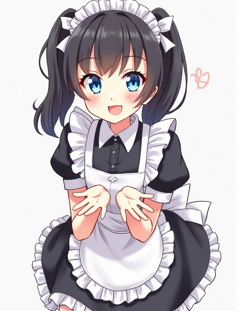 1 girl,maid clothes black hair,long straight eyes light blue big breasts,full body,front facing,background simple