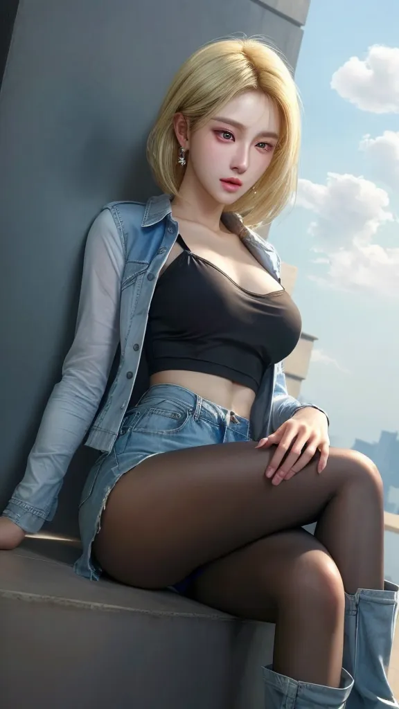 (masterpiece:1.2, best quality), (finely detailed beautiful eyes: 1.2), ((1woman)), ((solo)), ((night pool)), (40 years old woman:1.4), (huge breasts:1.3), (cleavage:1.3), ((orgasm face)), short hair, (((only pants))), ((nudity))