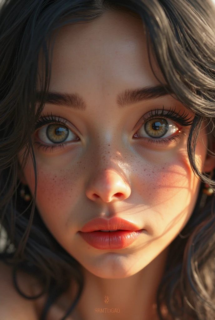 professional, masterpiece, 8k, hyperrealistic portrait of a 19yo cute latin girl, long hair, (looking shy:1.3), detailed face, detailed skin, photography, hq, photorealistic,