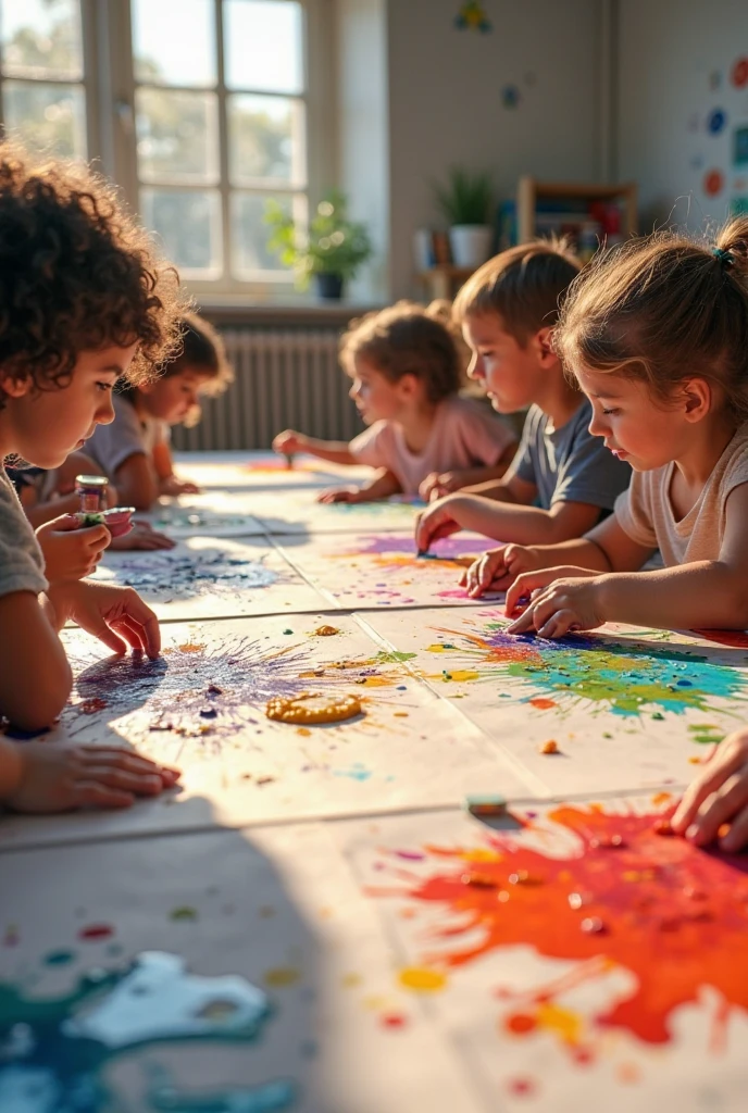 Children visiting a candy store for coloring