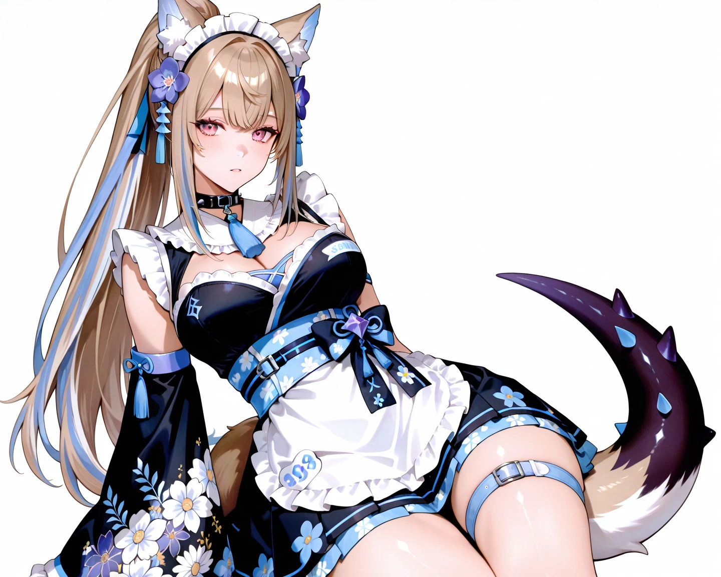score_9, score_8_up, score_7_up, source_anime, intricate details. exs-tia_spica, , large breasts,, 1girl, (solo:1.3), (laced white frilled leotard with skirt_tail), innocent, pure, gentle smile, falling in love, loving, infatuated, deep affection, in love, frilled wedding dress, cute, kawaii, camellia , (intricate details:1.3), long hair, blunt bangs, twintails, hair ornament, hair bell, detached sleeves, wide sleeves, ribbon-trimmed sleeves,,multiple views
