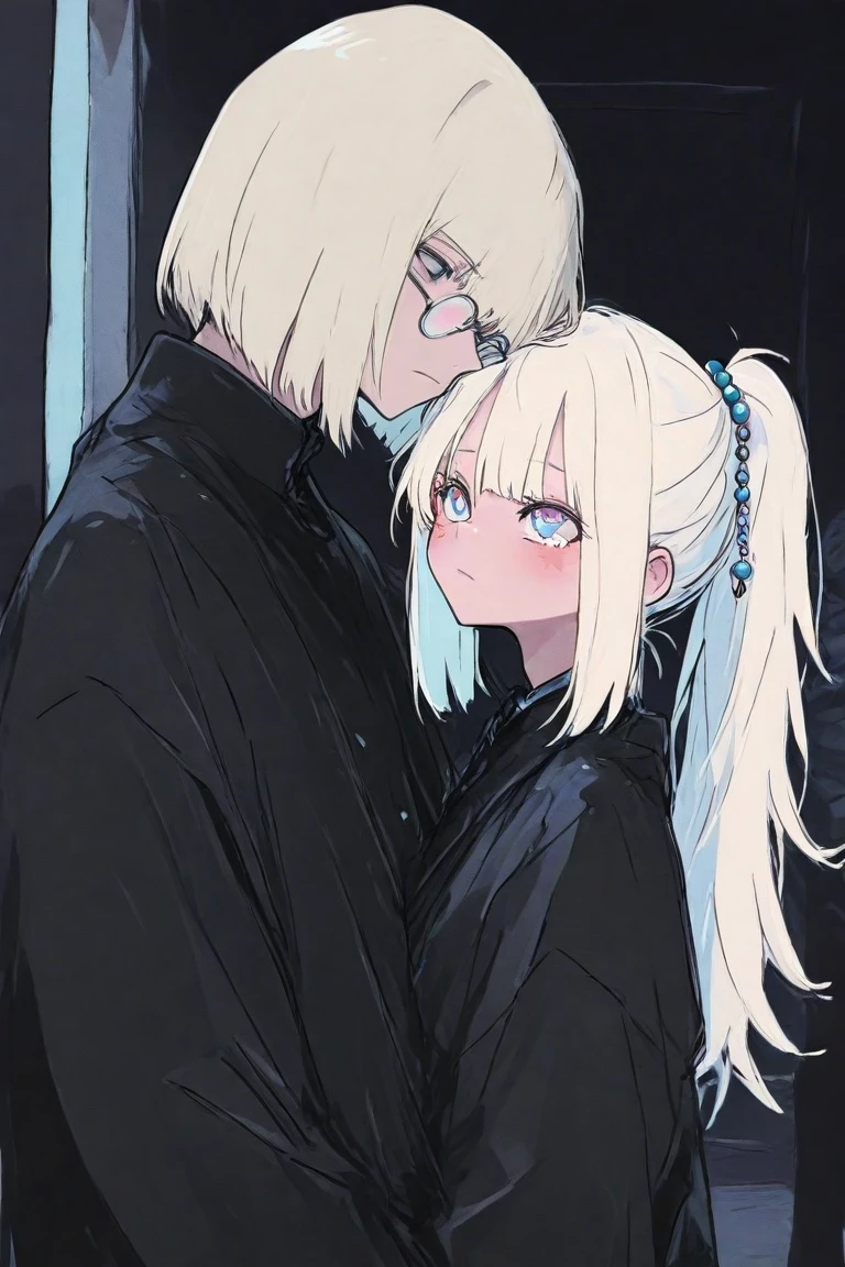 Nol's hair color is white blonde、has a snappy bob cut、The color of the eyes is light blue（clear blue、, this world doesn't know “life”）、Round-rimmed glasses、is a crease under the eye、, clothes are researcher＋, cyber-style equipment combined with an assassin。
atmosphere、, personality is a beautiful young man, but 、, who has a somewhat emotionless and mysterious air about him、, gloomy and lazy、, cynical and calm realist。The young man who distrusts people and Rene has platinum blonde hair color、, long hair tied in a ponytail（not a ponytail）、 His eye color is a transparent gray like glass beads、 clothes are mainly white、司祭と研究者を融合させたローブ
性格・atmosphere(Before memory loss)He is a gentle and very caring boy, but、A slightly shy and timid side to things、Sometimes he tends to dwell on big mistakes or painful experiences for a long time,、and his hair color is platinum blonde {x} and he is a boy who has a firm heart in his heart even though it may take time to recover。
After memory loss, while somewhat inorganic, his gentleness remains,、神秘的な無垢さを纏ったatmosphereである。、I don't know both facial expressions、designed by Lizzy、The two boys with hidden sorrow are humiliated by being forced to take off their clothes by many men。Nol is angry yet puts up with pleasure。Rene sheds tears and is about to become pleasant and obedient even though she is reluctant。They are both blushing 。