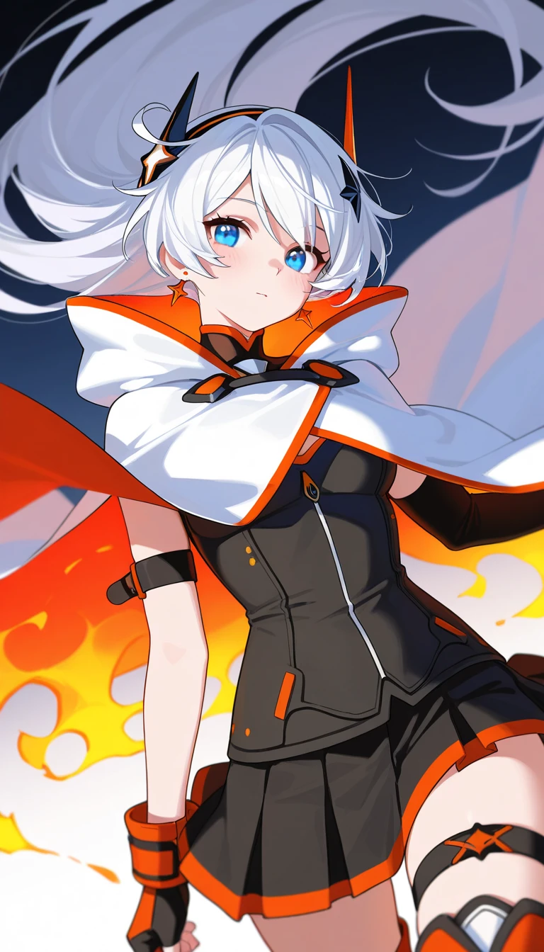 One girl, Mummy costume, Jack-o&#39;-Lantern, Short silver bob hair held together with a hair clip, Pink Eyes、Upper body close-up、Naked Bandage、masterpiece、Highest quality、Very detailed