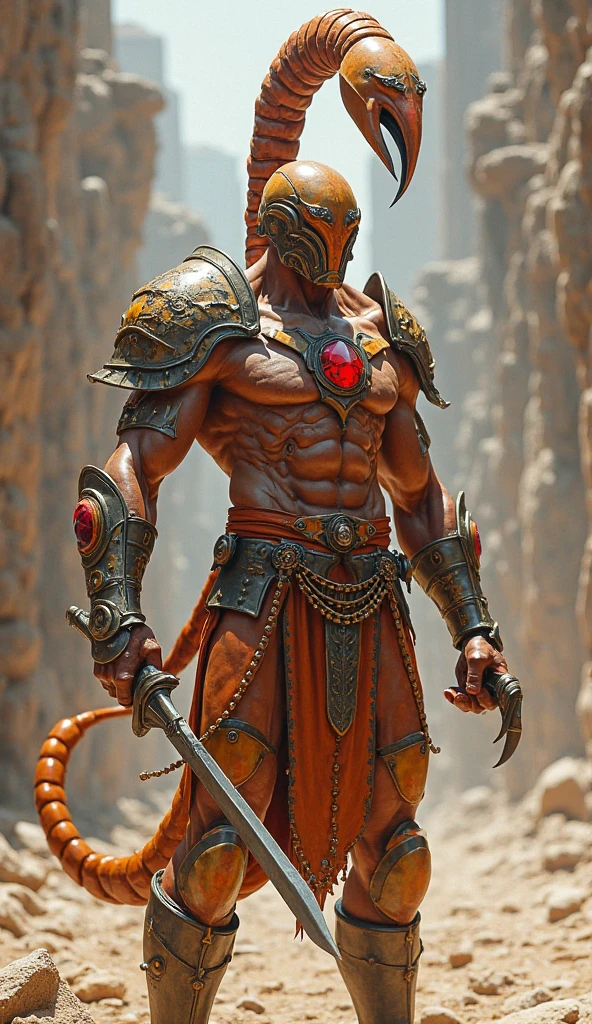 Aztec king with skull mask and really short hair