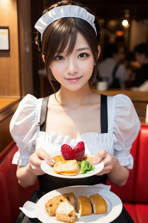 Japanese female, a lot of details, (underweight), 30 years old, detailed black hair, beautiful detailed hair, super fucking beautiful, delicate beautiful face, complex details beautiful and delicate eyes, perfect hands, (flat chest best quality:1.5), perfect and delicate limbs, detailed skin, best quality, ultra-detailed,(cheerful grin:1.5),
(hamburger shop:1.5), witch, (have a hamburger and juice:1.1), long hair, (Maid clothes:1.1), half body photo, from front, ground-level shot, practical lighting