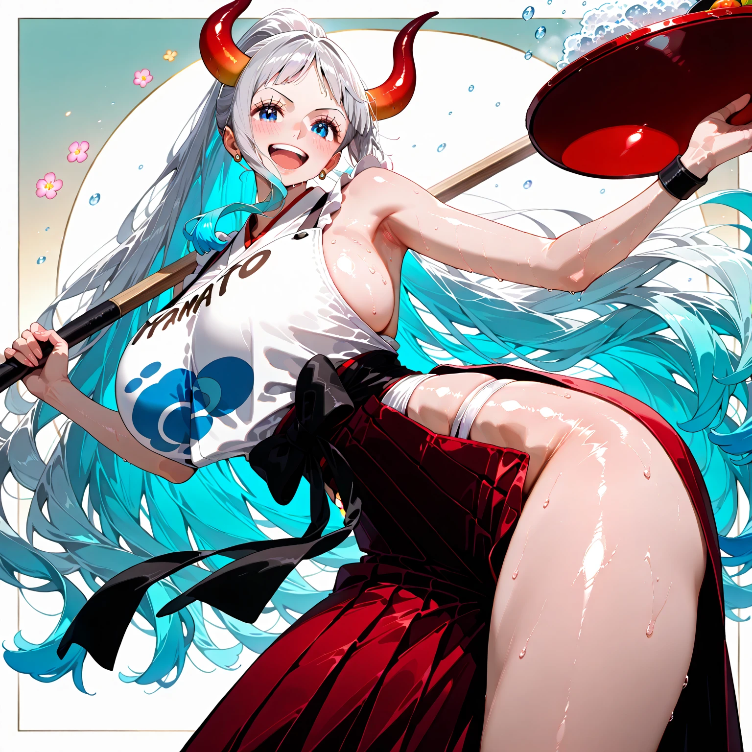 Sagging boobs, huge breasts, boobs squeezed by bikinis. huge tits。 Open your mouth and smile, showing your teeth, fangs. (NSFW: 1.98) Arad woman in bikini poses a sword on the beach, extremely detailed Artgerm, on the beach, Ross landscape background, perfect white-haired girl, seductive anime girl, like Artgerm, on the beach, beautiful seductive anime woman, Rostland !!!, Rostland style, art germ. Anime illustration on sunny beach, (oily skin)) with horns on the head and two red and yellow horns on the head. End of curl. White transparent cheongsam. (Wearing white transparent fabric cheongsam, cheongsam chest opening, highest fabric material, fabric performance 8K, physics engine calculation demonstration):: 1.8. (High-quality, detailed CG art), (beautiful light and shadow, floating effect) (1 person) (shiny hair, blue hair: 1.2 + gray hair: 1.6), when the skin between the chest and lower abdomen is wet, dripping water droplets and sweat slip together, sexy gorgeous, still photos convey a dynamic effect. (extremely detailed, well-made, highest image quality, strong specular reflection of bikinis, clear latex texture) The woman is extremely beautiful, extremely sexy, beautiful and moving, seductive, and the transparent texture of the leggings is just right, making people shine. ((NSFW, low saturation)) ((oily skin)), ((water droplets on the skin)), 1.6. The body is moist and shiny, the body is wet and shiny, the body is wet and shiny, the breasts are bigger, the ass is bigger. ((Masterpiece)), the best quality, super fine, highly realistic, wet all over, bathed in rain, every bead of sweat is clearly visible. (Masterpiece: 1.6), (Best Quality: 1.5), Ultra High Resolution, 1 Girl, Very Detailed, 8K, Beautiful, Detailed Eyes, Looking at the Viewer, Intense Dark Colors, (Depth of Field), (Dynamic), (Epic), Sharp Focus, (Intricate Details: 1.86), Full Color, Nano \ (One Piece), Bangs, Bare Shoulders, Belt, Gold Striped Clear Heart Sticker, Blue Sky, Bracelet, Breasts, (