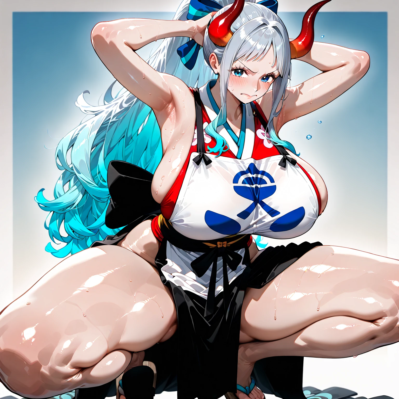 Anime Kawaii sexly Perfect Slim sensual body large breast and huge thighs, An intricate and highly detailed illustration of anime (Young girl garota, make up, mask, Lips are soft or colored., simple black background, minimalism, monotonous, Simple color palettes, to clean, Crisp drawings, fluid silhouettes, sports shorts, Sheer shirts and blouses, asymmetric, Geometric, Volleyball Clothing, Simple and minimalist accessories, Fine silver or gold necklaces and rings, Simple bracelets, Different projects, simple silhouettes, simple and sophisticated style, lealdade, minimalism, high quality materials, gym print, high-fashion, Simplicity and sophistication, rot, Color rot, sexly, nsfw, erotic, humida, muscular, musculature, dirty gym, dynamic poses, exercise