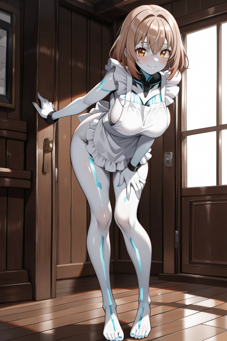 beautiful girl、170cm、long legs、Beautiful waist、SEX、Sex、I like the style、Wet、confident face、earrings、thin、Outstanding style、modest chest、Goggles on foreheadをつけている、small ass、A thin 、loose clothing、that'belly button、white wetsuit with front zip(Separate tops and bottoms design)、Work gloves、Goggles on forehead、brown skin、middle hair、thin、cleavage、choker、thinウエスト、nipple、My waist is grabbed、restraint、My dick is pressed against her