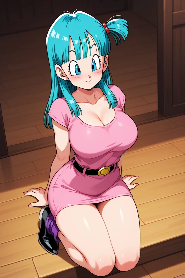 score_9, score_8_up, source_anime Bibl3, busty shortstack, party dress, skimpy outfit, cameltoe, pink pussy, bimbo, jenny (pokemon), green hair, innocent eyes, huge breasts, bouncing breasts, breast expansion, full lips, vivid lips, bimbo lips, wide hips, thicc thighs, viewed from behind, innocent expression, raised eyebrows, looking at viewer, raised eyebrows, detailed eyes, detailed face, cute girl, doorway to bedroom,