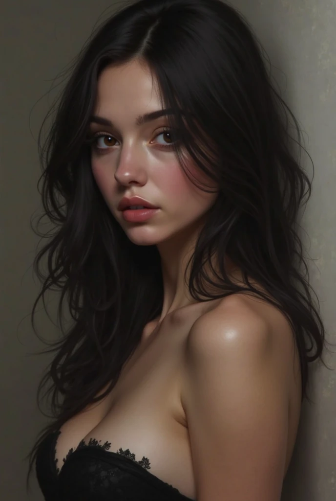a nude woman, detailed female anatomy, beautiful detailed eyes, beautiful detailed lips, extremely detailed face, long eyelashes, elegant pose, serene expression, glowing skin, flowing hair, dramatic lighting, dramatic chiaroscuro, oil painting, masterpiece, hyper-realistic, 8k, (best quality, 4k, 8k, highres, masterpiece:1.2), ultra-detailed, (realistic, photorealistic, photo-realistic:1.37), HDR, UHD, studio lighting, ultra-fine painting, sharp focus, physically-based rendering, extreme detail description, professional, vivid colors, bokeh, dramatic, cinematic, elegant, sensual, big tits, with vagina, and ass