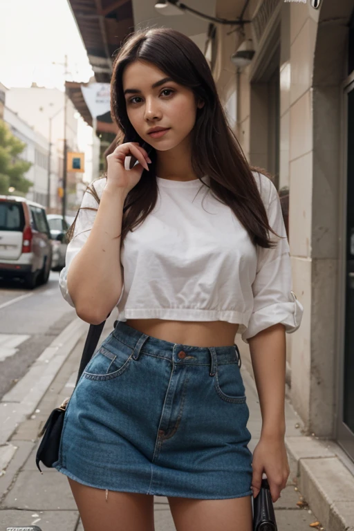 (Obra maestra, La mejor calidad), 8k, Portrait of a 22-year-old woman, camiseta blanca sin mangas, senos grandes, inclinarse hacia adelante
