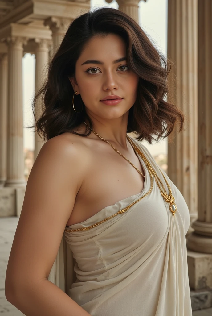 araffe woman in a white bra top posing for a picture, very attractive and beautiful, very very beautiful woman, sexy movie photo, very beautiful woman, the super hot and sexy, sexy look, buxom chested, in elegant decollete, most beautiful woman on earth, with a seductive smile, sexy :8, she has beautiful bone structure