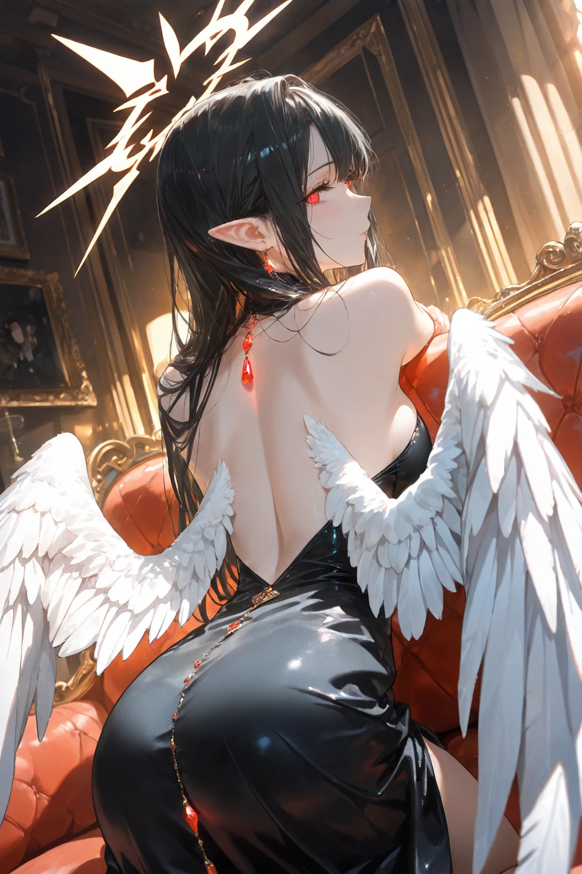  ((best quality)), ((masterpiece)), (detailed), 1girl, Character design, female, dynamic poses, long white grey hair, grey white eyes, very skinny, detailed, best quality, no accesoires around the neck, no shoes, prominent collarbones, skinny arms, flat stomach, visible hip bones, full body, blank white background, plain background, white background, red and white clothing, Bloodborne inspired, occult aesthetic, occult, detailed and intricate steampunk and detailed gothic, NSFW, Very dramatic and cinematic lighting, cosmic horror, grim-dark, side-lighting, perfect face, NSFW, Fluttering lace flared long knee length dress with frilly petticoats, knee length dress, pleated petticoats, petticoats gothic, complex lace boots, side-lighting, gothic aesthetic, wielding a mighty sword with mechanical components, mandalas, small breasts, a fairy, various different types of insect wings, NSFW, full body, whole body, body, plain background, white background, blank background, no background, white background NSFW, chains, full body, whole body, head-to-toe NSFW 