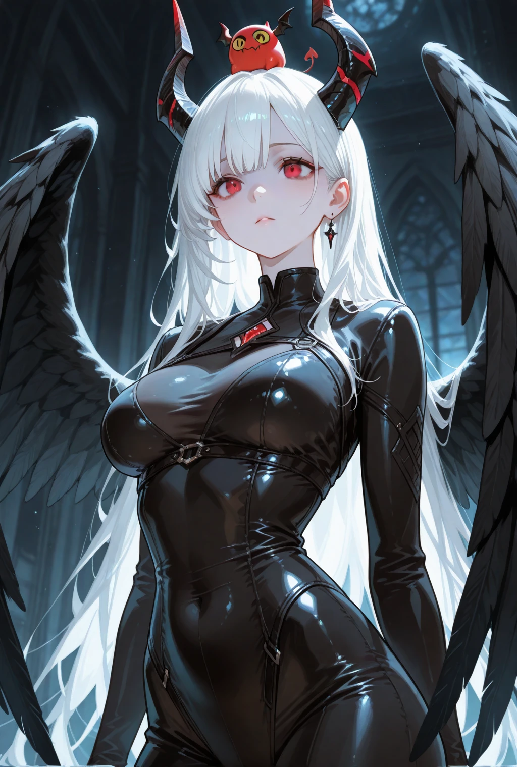 ((NSFW)),(mama gigantesca:1)),(master part, best quality),((high resolution 4K)), 1senhora, sozinho, (Escamas brancas, corpo escamoso), halo, Asas,FALLEN ANGEL, cabelos pretos, Ondas soltas, olhos vermelhos, (Dragoned, Arte de Hermann Nitsch, zdzislaw beksinski, Dariusz Zawadzki, Giger),lingerie sexy transparente branca,nudez,no-bra ,no underwear
