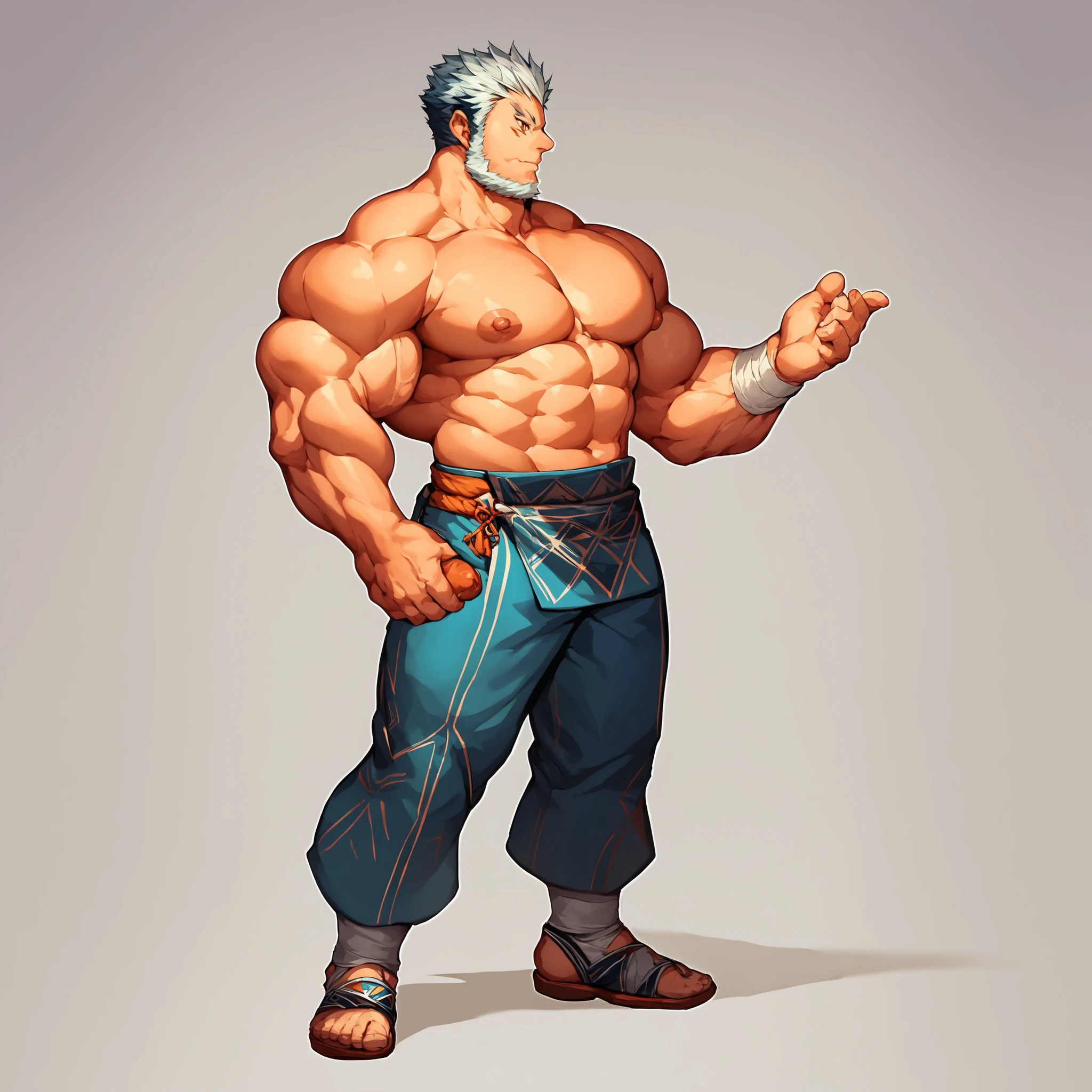 (best_quality, masterpiece):1.035678, crasher_wake, standing, 1man, 1boy, bare chested, (dojo, gym, ring, stadium):1.2, red towel <lora:Crasher_Wake:0.8>