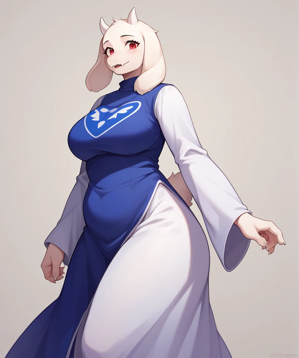 sexy,milf,toriel,Purple dress,bright purple eyes