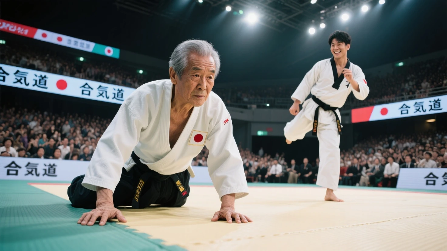 （male people），seventy years old，Strong build，（spread their legs），No clothing，（Red sexy panties），In old Japanese houses，On tatami，large bulge，The crotch faces the camera，The camera is focused on the crotch，High fidelity，Sexy action，Hands touching the crotch，Sexy action，Wear black socks，well-illuminated，Warm lighting