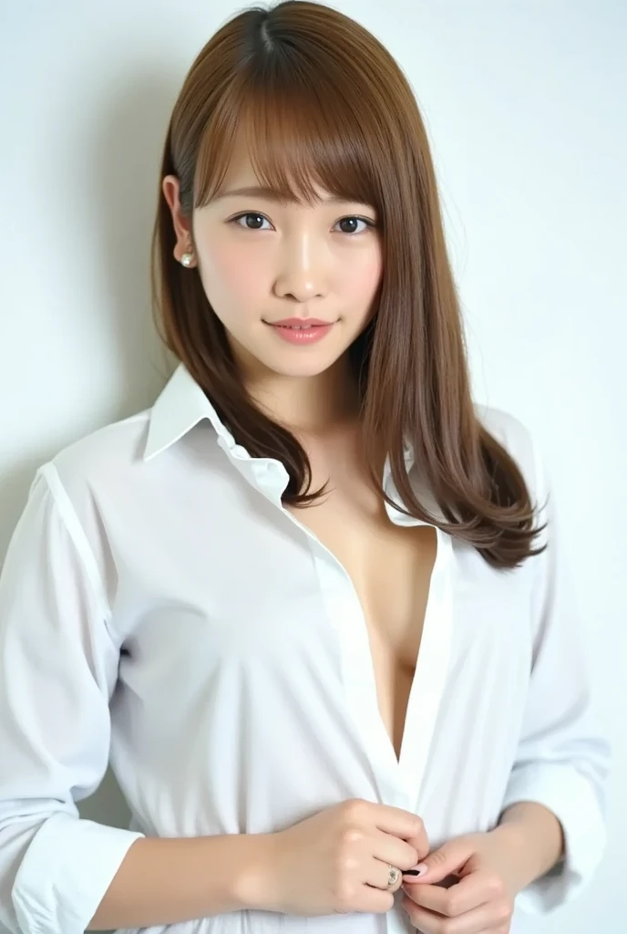 ((masterpiece)), (highest quality, Ultra-high resolution, High resolution photos, unity 8k wallpaper, extremely detailed CG:1.2),(RAW Photos,:1.3), (Photorealistic:1.4), Japanese beautiful girl、15-year-old junior high school student、 topless、Upper body naked、 Professional Lighting, Strobe lighting, Photon Mapping, Radio City, Physically Based Rendering, cute, (finely detailed face:1.4, detailed clothes), (detailed:1.4) Beautiful Face, (Captivating smile:1.2), Depth of written boundary, Add Layer, (Dutch Angle, Sculptural installation), A gorgeous castle maid、Cleaning a beautiful room、Cosplay, Cosplayer, A maid outfit with a large open chest, Open front, exposing breasts、Her clothes are open and her naked body is visible、topless、Upper body naked、Frillsのカチューシャ, Frills, Short skirt,No underwear、スカートの下はNo underwear、No bra、No underwear、 bow tie, Maid Apron, (Shiny oily skin:1.25), Knee socks, Knee-high,topless、Upper body naked、Naked Maid、Full nudity