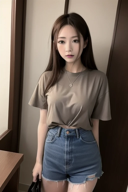 Close-up photo of a woman、The most beautiful Japan girls、(10 years oldの女の子:1.5)、(10 years old:1.2)、Laughter、double eyelid、Droopy eyes、detailed、Beautiful Eyes、Cute eyes、bangs、Black Hair、short hair、(Volleyball Uniforms: 1.2)、(Shorts)、high waist、Super cute idol face、(younger sister:1.0)、thin、Small shoulders、thin腕、Flat Stomach、thin、(belly button、おbelly button)、Waistline、(Slim figure)、(Breast swelling:1.0)、(Underbust:1.5)、Beautiful breasts、valley、Glowing Chest、((足を開いてbedに横たわる:1.5))、Spread your legs、Spread your legs、To the tips of the feet、Bend your knees、Please show me the soles of your feet、socks、((whole body:1.5))、(whole body:1.5)、bed、pillow、(Hotel、Hotelの一室、ラブHotel)、(RAW Photos、最高quality、masterpiece、quality、Ultra-high resolution、Genuine、Tabletop、最高quality、8k、RAW Photos、Confused、Award-winning portraits、Digital SLR、Professional Lighting、Film Grain、chromatic aberration:1.0)、( Browsing Caution :1.3 )、