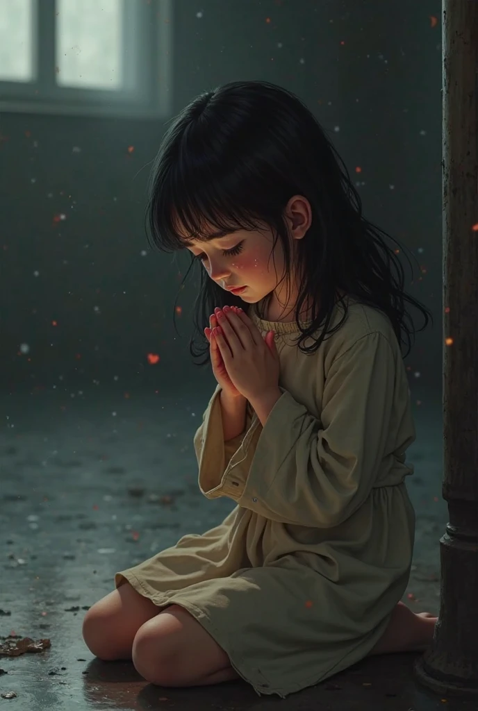 Beautiful child praying