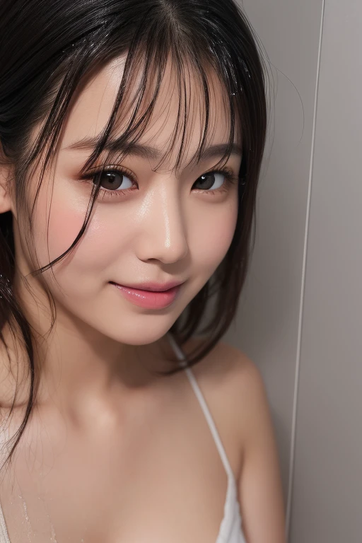 (((32ｋ,high detal,high-detail、​masterpiece,Attention to detail,full body Esbian,独奏))),Raw photo & realistic atmosphere,beautiful dark blue eyes,Detailed mouth,Glossy lips,Detailed eyebrows,Eyes drawn in detail with soft white skin that shines in every detail、azure eyes,Very beautiful eyes,Detailed lips、Very beautiful face,Very well-formed face、Lifelike face,shiny beautiful lips, Realistic Young Gravure Idol, very beautiful school girl, , Young Sensual Gravure Idol, Young Gravure Idol, Beautiful and cute mature１6 year old ,the whole body is wet,dripped out,with a flushed face,Incredibly beautiful, sexy and classy１6-year-old girl,semi-long brown shiny hair,Hair is wet,Dripping water,dripping,(Looking at the camera：1.4）,（darkness,Very dark,Use a flashlight to illuminate a subject in a pitch-black classroom with no light：1.7）,（A sexy,Healthy toned body,High Detail Hi-Vision Hi-Vision Japan HDTVblackHDTVhi-VisionBlack Hi-VisionBlack Hi-Definition Hi-VisionBlack Hi-Definition Hi-Definition Uniform,medium shapely breasts,,Mature body, I'm anxious and about to cry,Moist eyes,cold smile,glareing,The glaring face is also beautiful,High-resolution arm,,high-definition fingers,：1.5）