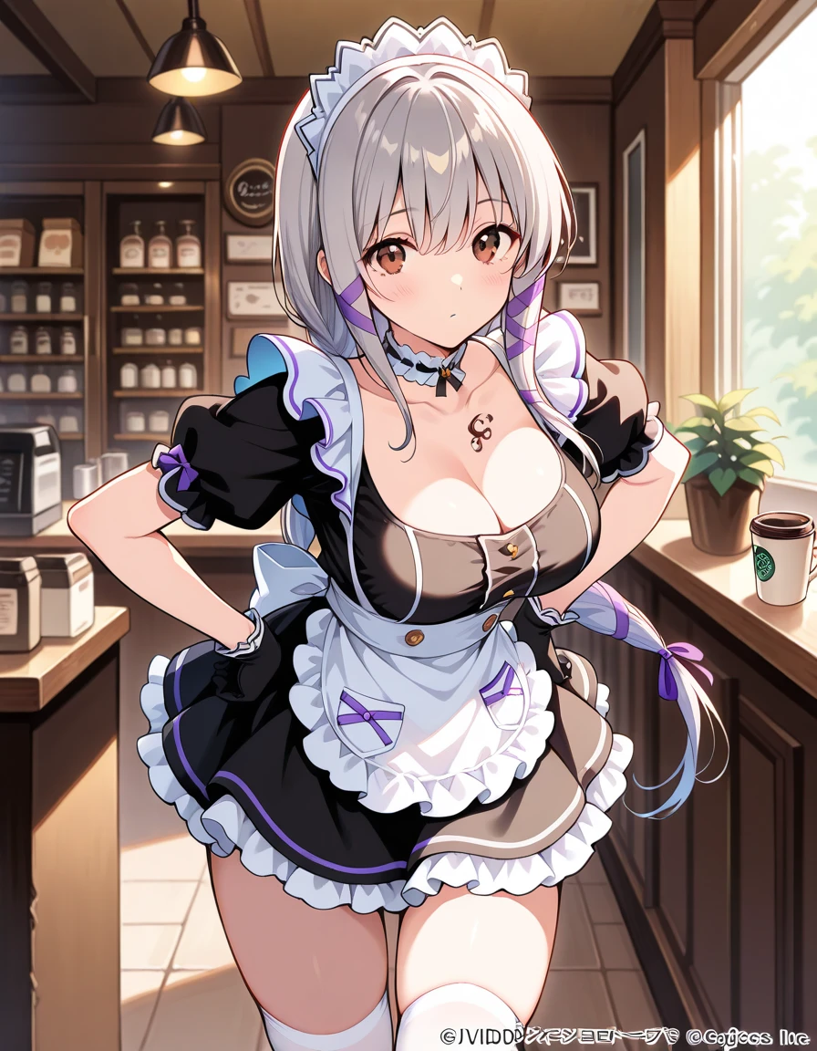 masterpiece, yor, 1girl, Amazing Cleavage:1.3, thin waist, big ass, Raised sexy, medium breast: 1.8 posed cleavage:1.2、solo, looking at viewer, open mouth, have a cup of coffee,black hair, red eyes, dress, bare shoulders, jewelry, collarbone, sidelocks, hairband, earrings, indoors, off shoulder, :o, sweater, arms behind back, plant, short hair with long locks, white hairband, off-shoulder dress, sweater dress, off-shoulder sweater, red sweater, big side hair, very long side hair,is rendered in (masterpiece: 1.2, best quality), with (ultra high resolution) and an exquisite (depth of field). This masterpiece is not only visually stunning but also tells, make of cake cooking ,in the kitchen